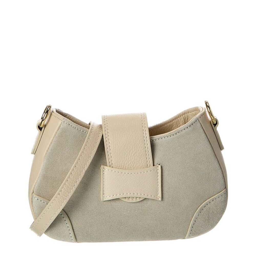 Isabella Rossetti Aida27 Leather Shoulder Bag, Beige